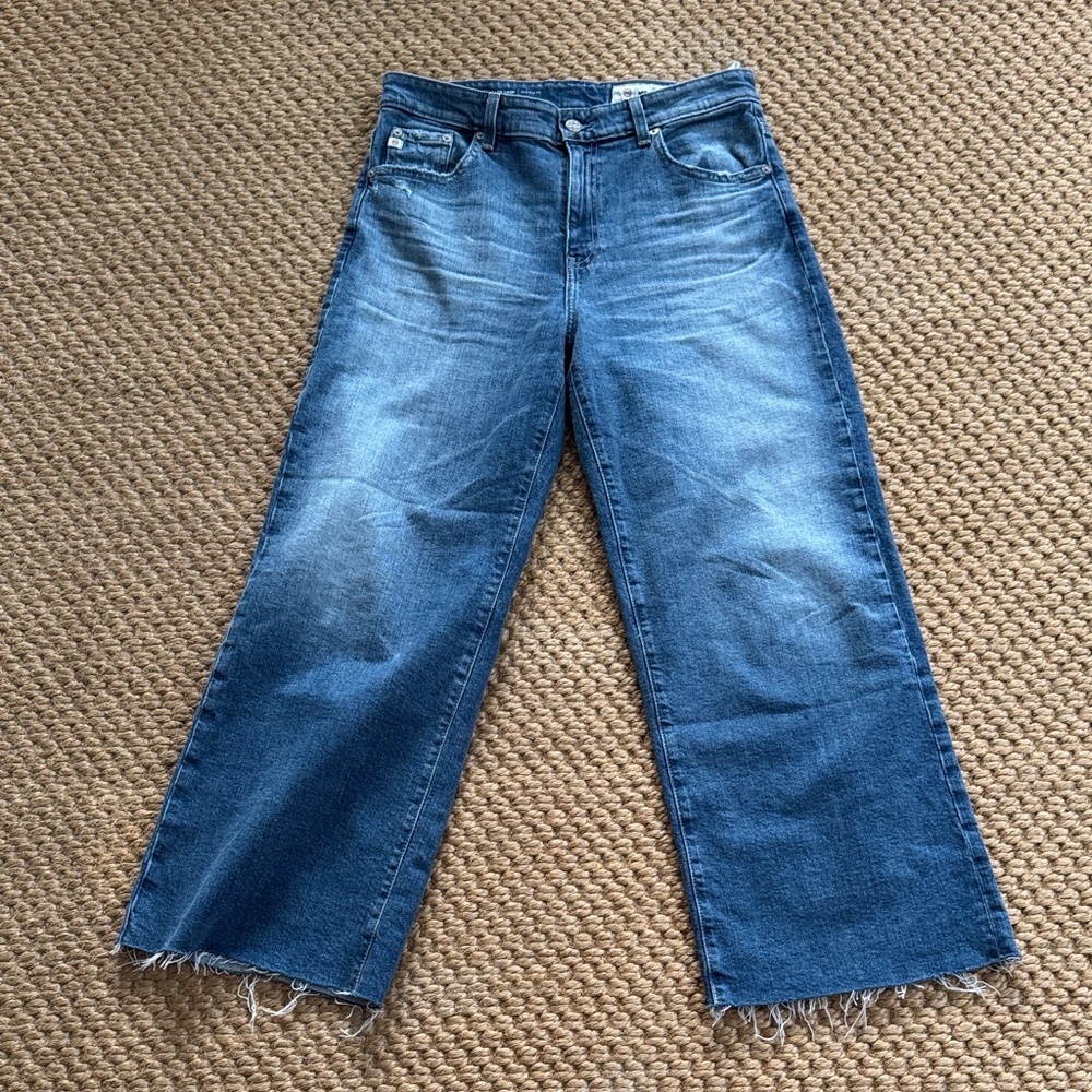 NWOT AG Adriano Goldschmied Flare Wide Leg Blue Jeans